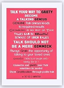 TIO TALK IT OUT Motivational Quotes Wall Poster for Office and Room ...