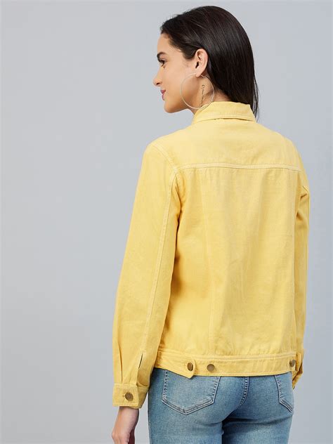 Women's Yellow Cotton Twill Jacket – Stylestone