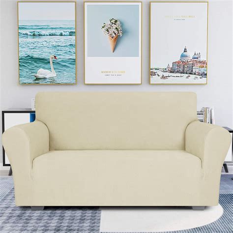 Latitude Run® Super Stretch Loveseat Covers (55"-69"), Newest Striped ...