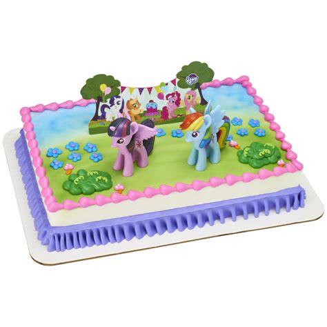 Buy DecoPacMy Little Pony Cake Topper, 3-Piece Cake Decorations with ...