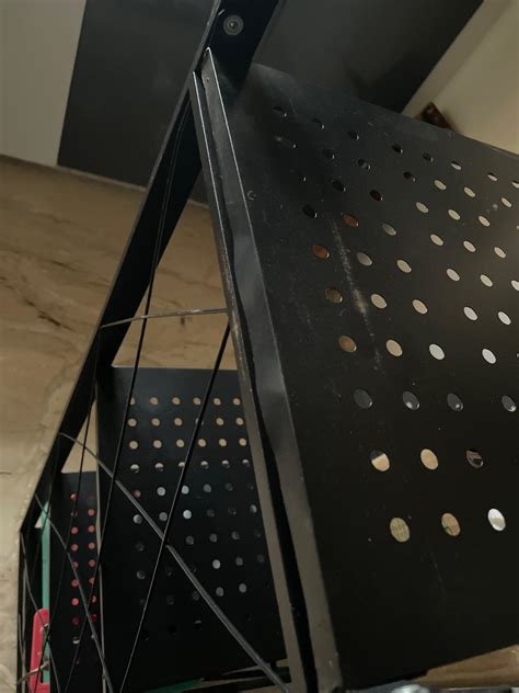 MYHEART 4-Tier Foldable Shelving Unit, Freestanding Metal Storage Shelf ...