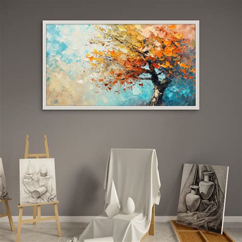 Luxury Modern Water Paint art of Tree on Canvas – Frugal Carts
