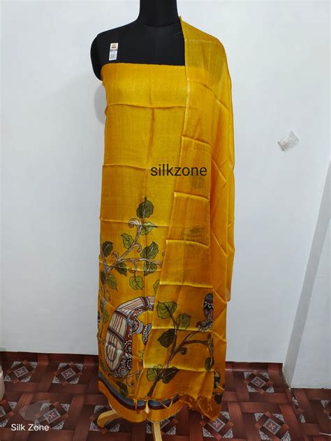 Tussar Silk Hand Block Print Suit freeshipping - SILK ZONE