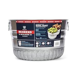 Behrens Galvanized Bushel Basket (1 Bushel) : Amazon.in: Home & Kitchen