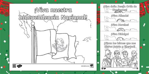 Frases sobre la Independencia de México - Hoja para colorear
