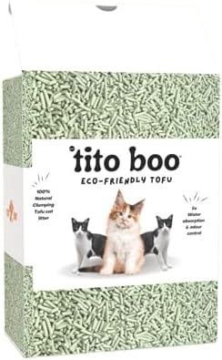 Buy Tito Boo Tofu Cat Litter: Natural, Clumpable & Flushable Litter ...