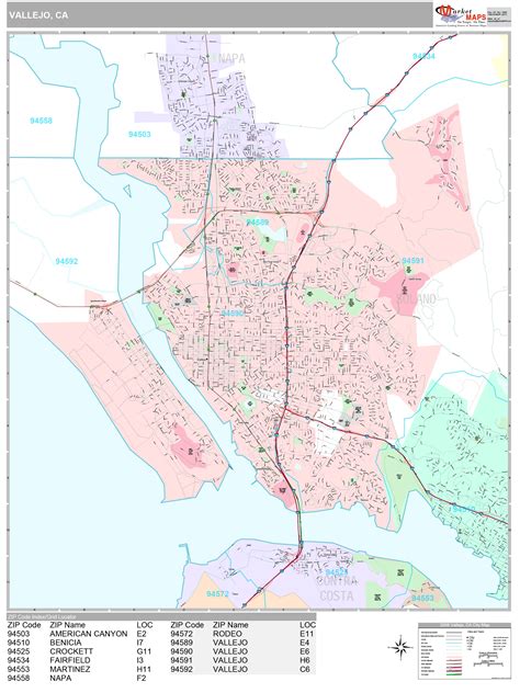 Map Of Vallejo California