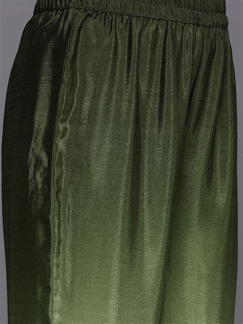 Varanga Women Mandarin Collar Placement Embroidered Kurta Paired With ...