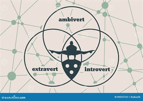 Extrovert, Introvert and Ambivert Metaphor Stock Vector - Illustration ...
