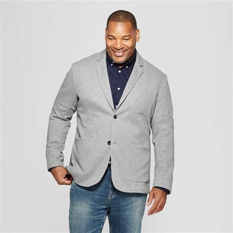 Men's Big & Tall Knit Blazer - Goodfellow & Co™ Heather Gray 2XB ...