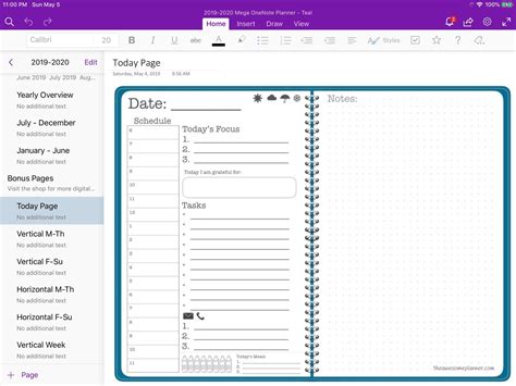OneNote Planner Tab Insert PDF 的图像结果