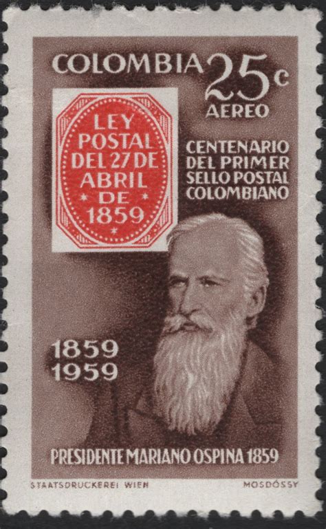 SCG10172 - 🇨🇴 Colombia 1959 – Centenary of the First Colombian Postage ...