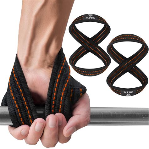 Buy WYOX Weight Lifting Straps Figure 8 – Non-Slip Strap with Wrist ...
