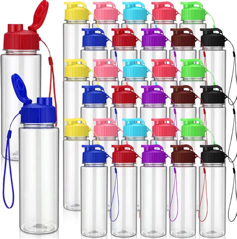 Amazon.com: Mifoci 20 Pieces Water Bottle Bulk 17 oz Plastic Water ...