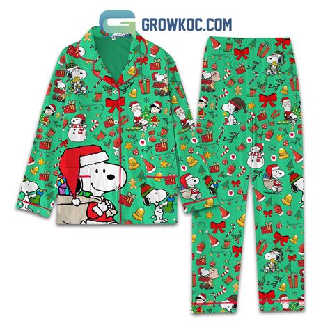 Snoopy Peanuts Merry Christmas Pajamas Set | Pajama set, Christmas ...
