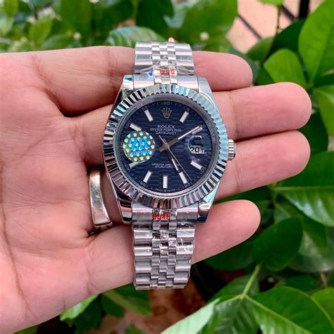 Rolex DateJust Fluted Blue Motif Dial – ShahStore