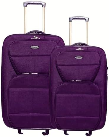 Buy Mantooo Purple Trolley Bags for Travel Medium Size - Set of 2 ...