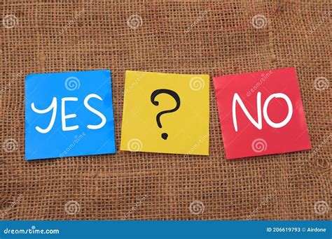 Yes or No with Question Mark, Text Words Typography Written on Color ...