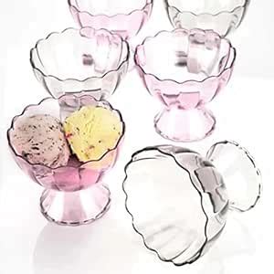 Buy IMPOTECH Crystal Clear Ice Cream Cup, Serving Dessert, Ice Cream ...