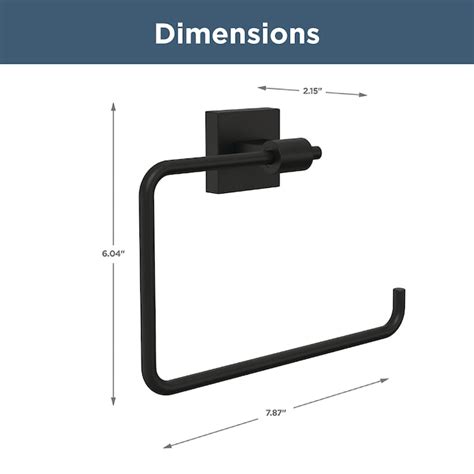 Franklin Brass Maxted Matte Black Wall Mount Single Towel Ring MAX46-FB ...