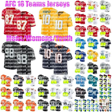 16AFCteam Patrick Mahomes Bo Nix Football Jersey Travis Kelce Isiah Pacheco Maxx Crosby Ashton ...