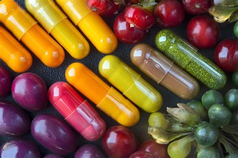 Colorful capsules and berries | Premium AI-generated image