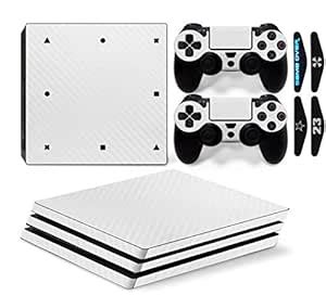 Khushi Decor White Carbon Pro Skin Sticker Cover for Ps4 Pro Console ...