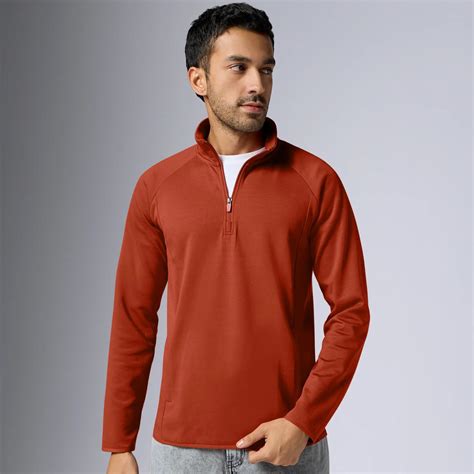 Alpha Half Zip Sweatshirt Auburn Red – XYXX Apparels