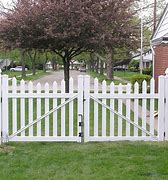 Image result for Vinyl Fence Double Gate