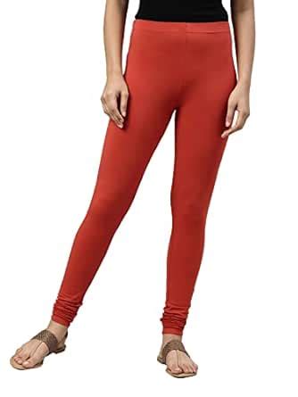 Buy GO COLORS Soft Cotton Stretch Churidar for Women | Breathable, Mid ...