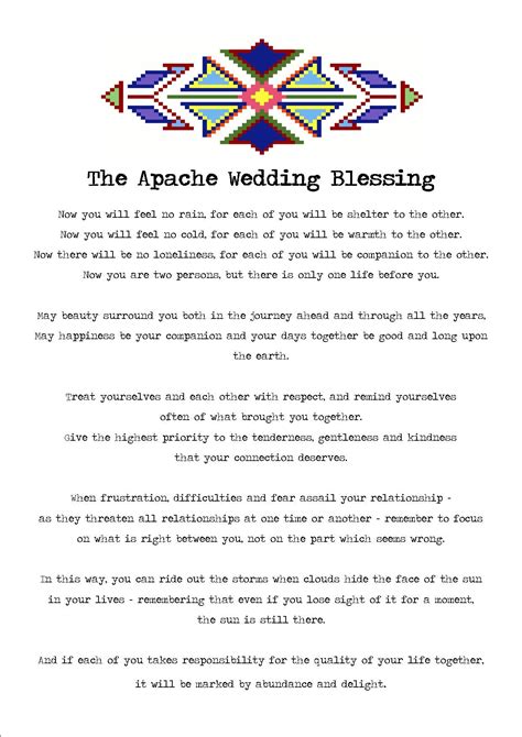 Reading - Apache Wedding Blessing | Wedding blessing, Wedding prayer ...