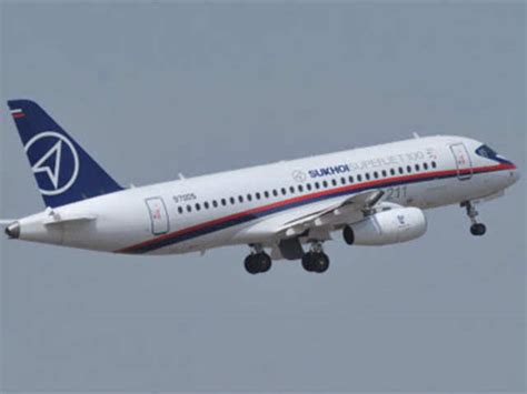 A Sukhoi superjet 100 - India Aviation show 2012 | The Economic Times