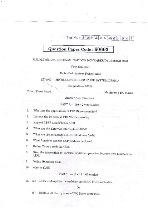 ET4103 - Microcontroller Based System Design Notes - Studocu