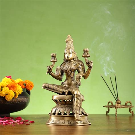 Buy Lakshmi Brass Statue 12 inch - Budhshiv.com