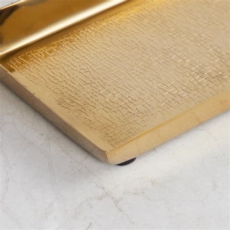 Buy Panama Gold Solid Metal Tray from Home Centre at just INR 699.0