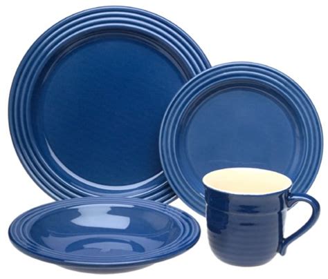 Buy Emile Henry Le Potier Blue 4-Piece Dinnerware Place Setting ...