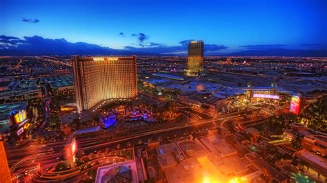 Pictures Nevada Las Vegas USA Night From above Cities 1920x1080
