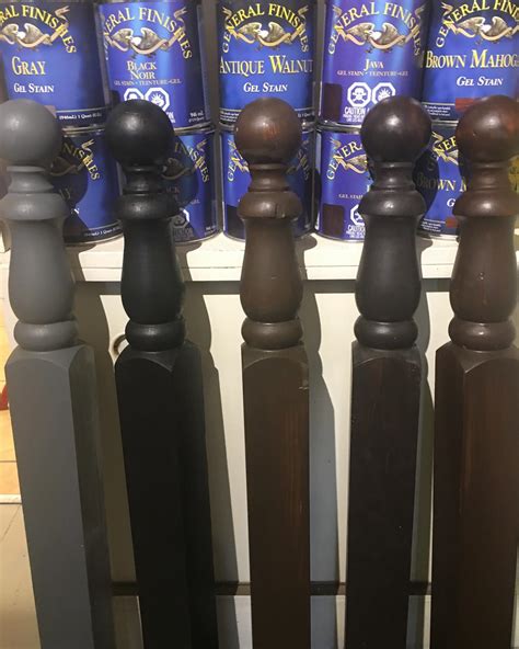 Gel Stain Comparison (Gray, Black, Antique Walnut, Java, Brown Mahogany ...