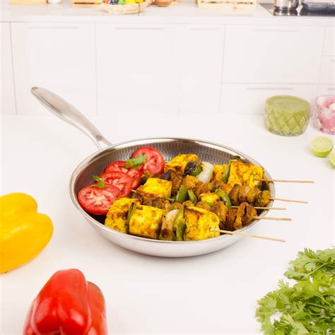 Multi-Purpose Stainless Steel Non-Stick Honeycomb Frying Pan(24cm)