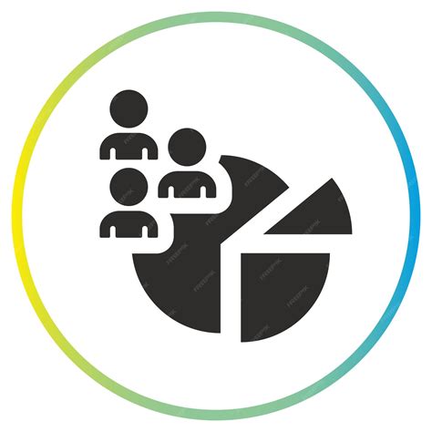 Premium Vector | Proportion of the population icon of pie chart with ...