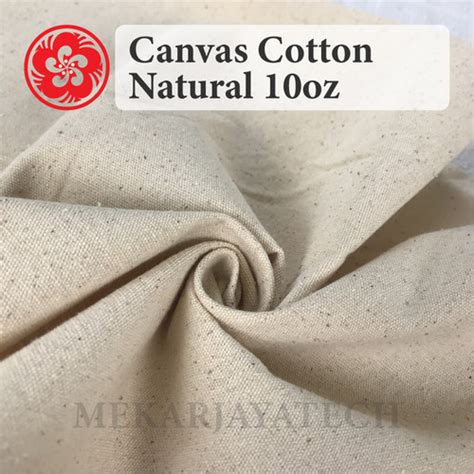 Jual Kain Kanvas greige natural tebal 10oz bahan kanvas lukis - Kab ...