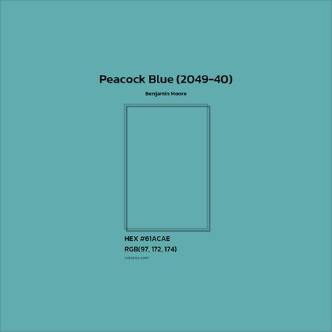 Benjamin Moore Peacock Blue (2049-40) Paint - color codes, matching ...