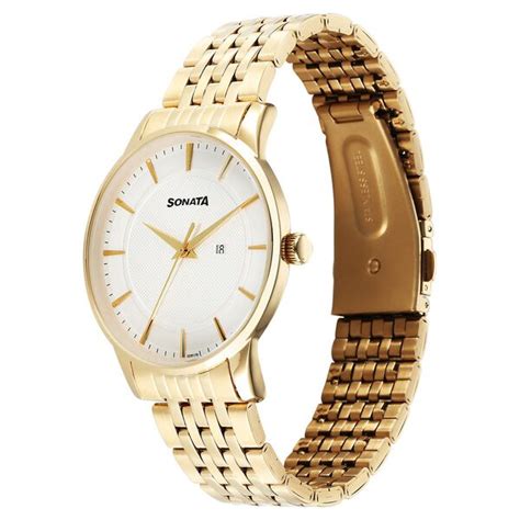 Buy Online Sonata Wedding Quartz Analog Off White Dial Stainless Steel ...