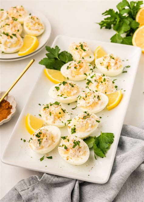 Crab Deviled Eggs - Fab Everyday