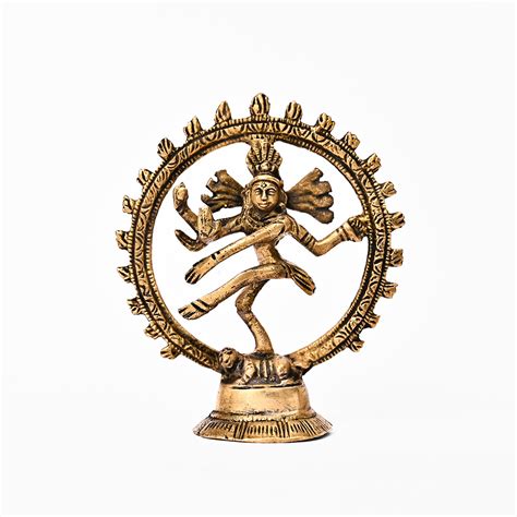 Premium Gold Plated Lord Shiva Dancing Natraj/Nataraja Statue Handcraf ...