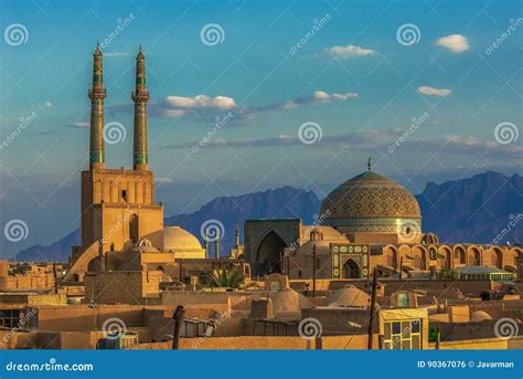 Sunset Over Ancient City of Yazd, Iran Stock Photo - Image of ancient ...