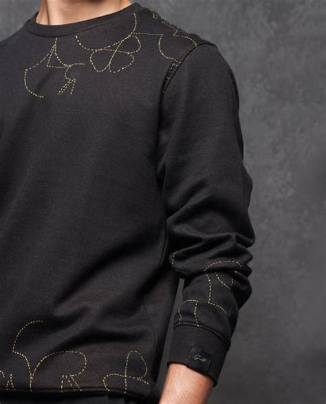 Rare Rabbit Men's Planes Black Cotton Fabric Full Sleeves Graphic Logo