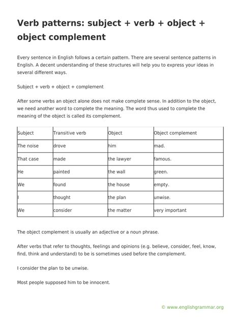 Image result for Object or Complement Before Subject and Verb