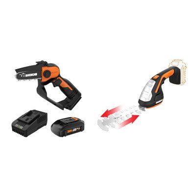 WORX WG324 20V Power Share 5” Cordless Pruning Saw (Battery & Charger ...