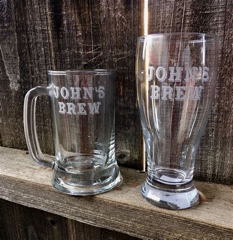 Etched Beer Mug, Pilsner Glasses, Personalized Glasses, Groomsmen Gift ...